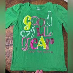 Old Navy Girls 4T Christmas Shirt I’ve Been Good All Year, Just Ask Santa